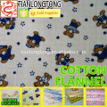 Cotton pigment printed flannel and carded dyed flannel fabric manufacturer for baby bedsheet and nightgown and flannel towel